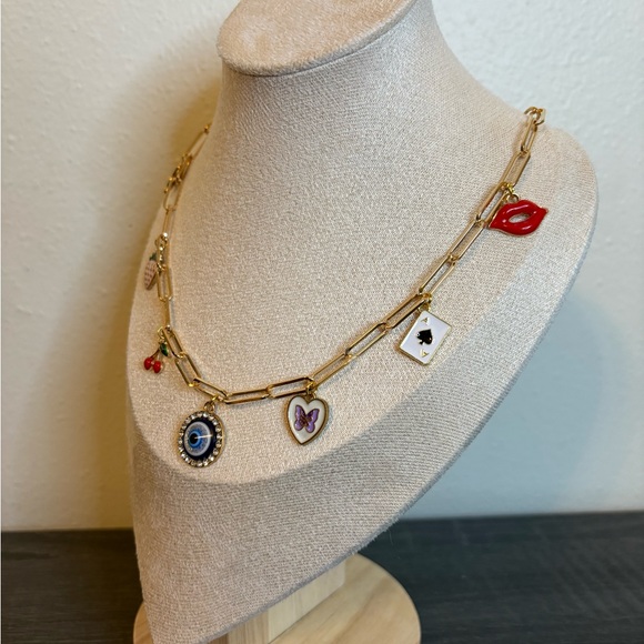 Handmade Gold Charm Necklace - Picture 3 of 4